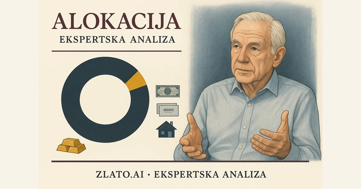 Rej Dalio: zlato 5 do 15 odsto portfolija, ispred bitkoina — investiciono zlato Srbija
