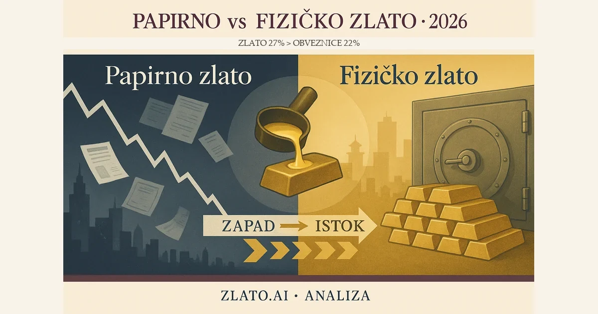 Zlato seli iz papira u fizičko: veliko preusmeravanje — investiciono zlato Srbija