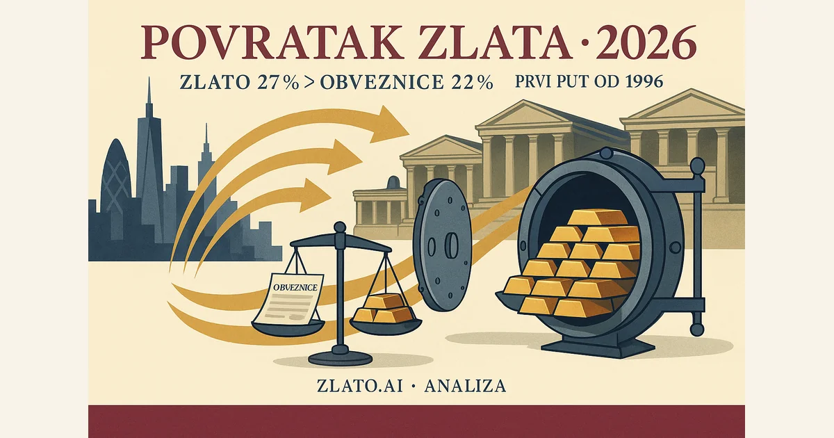 Zlato se vraća kući: zašto je preteklo američke obveznice — investiciono zlato Srbija