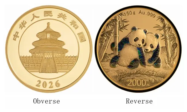 Zlatnik Kineska Panda 4.82 oz - investicioni zlatnik sa godišnjim dizajnom pande, čistoća 999