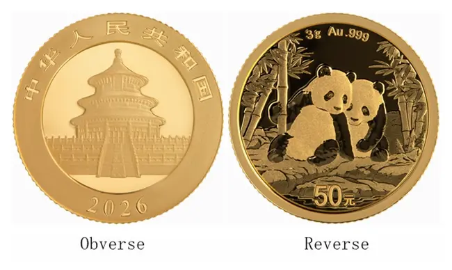 Zlatnik Kineska Panda 3 g - investicioni zlatnik sa godišnjim dizajnom pande, čistoća 999