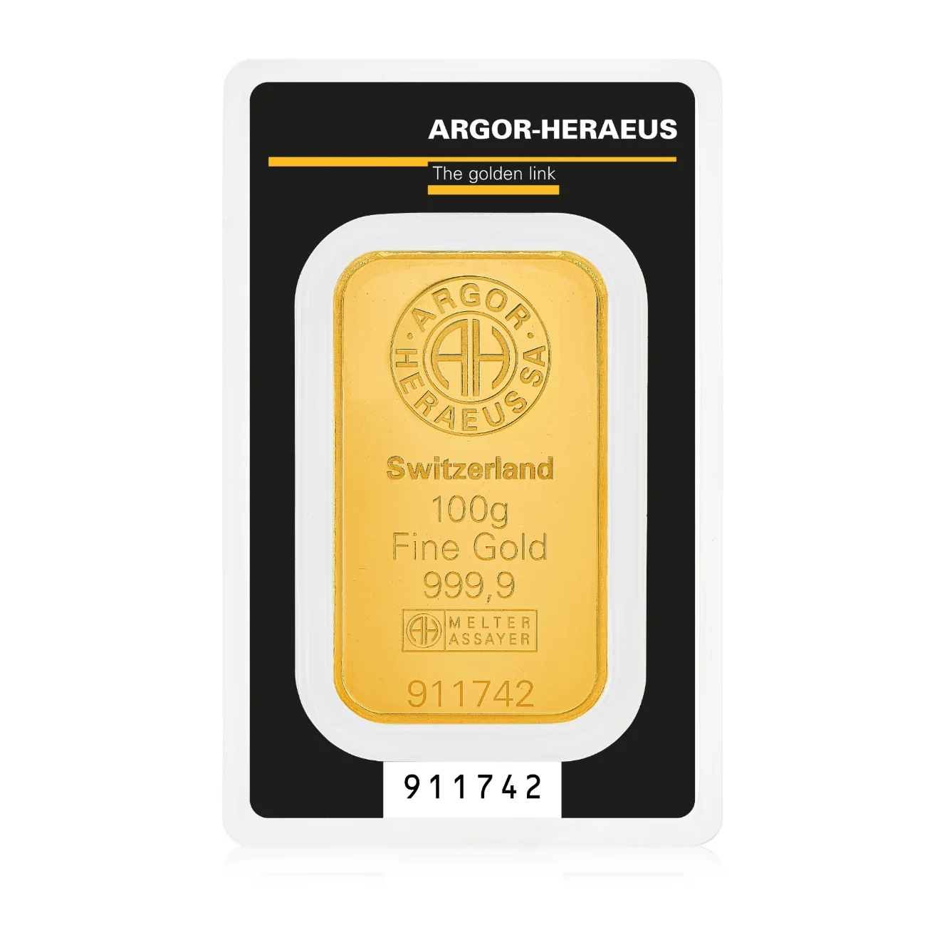 Argor-Heraeus Zlatna poluga 100g - Argor-Heraeus