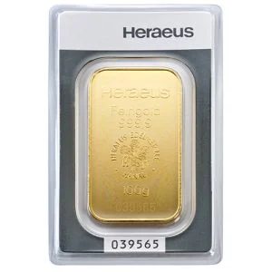 Heraeus Zlatna poluga 100g - 