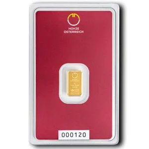 Münze Österreich Zlatna poluga 1g - Münze Österreich