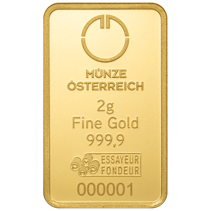 Münze Österreich Zlatna poluga 2g - Münze Österreich