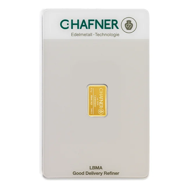 C.HAFNER 0,5g, Fine Gold 9999, LBMA