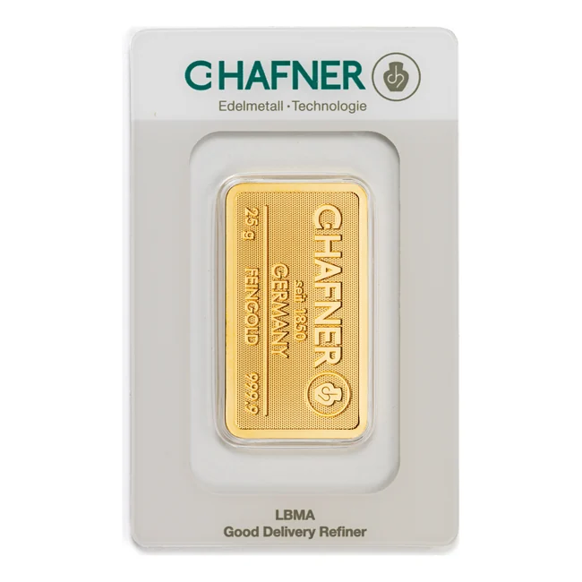 C.HAFNER 25g, Fine Gold 9999, LBMA