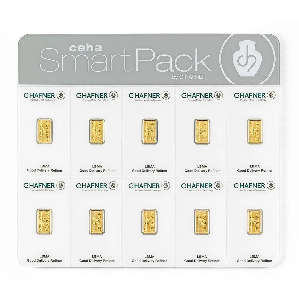 C.HAFNER SmartPack 10 × 1g, Fine Gold 9999, LBMA